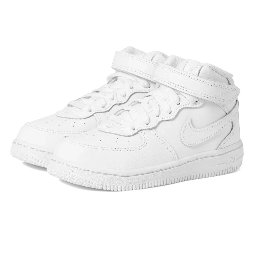 Nike Air Force 1 Mid LE Sneakers Toddler US8 M White Basketball Shoes HTAT1299